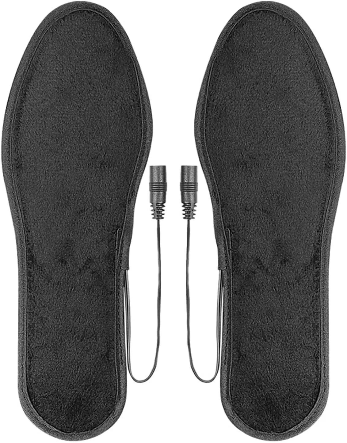 USB Heated Insoles, Rechargeable Electric Foot Warmer for Men and Women, Short Velvet Heating Insole Multiple Sizes for Winter Camping, Fishing, Skiing, Hiking, Size 35-44