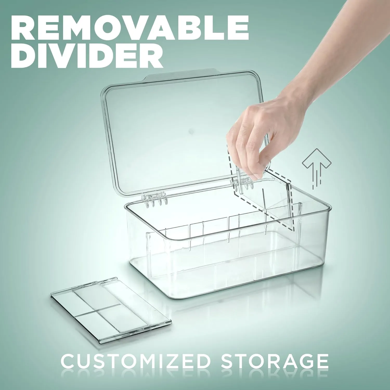 Utopia Home Stackable Clear Tea Bag Organizer With Lid - Storage Box For Countertops, Cabinets, Pantry