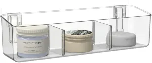 vacane Plastic Over Cabinet Door Organizer, Adhesive Mount Storage Organizer Container Makeup Organizer Hanging Basket Bins For Craft Room, Pantry, Office, Space Saving Holder for Kitchen Bags-XL