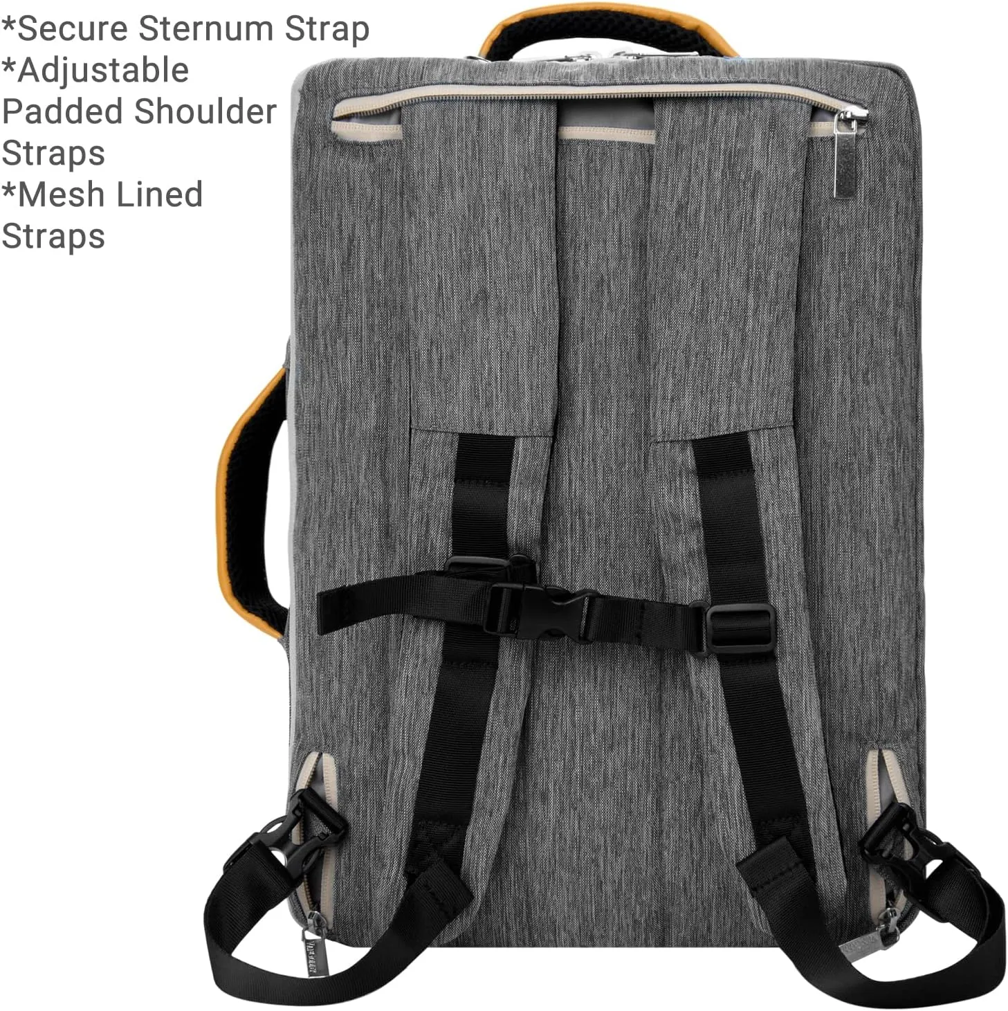 Vangoddy Slate 3-in-1 Universal 10 12-inch Covertible Laptop Messenger Shoulder Bag (Grey)