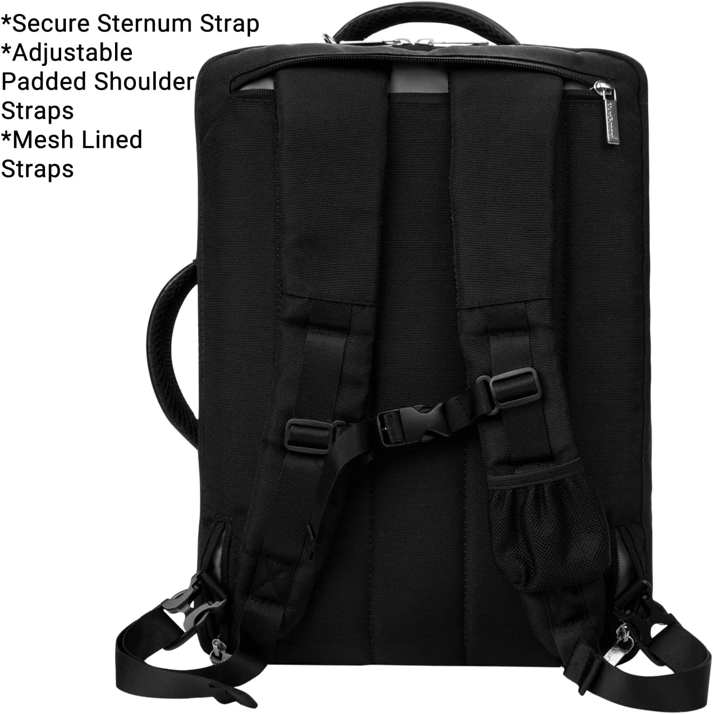 Vangoddy Slate 3-in-1 Universal 17.3 17-inch Covertible Laptop Messenger Shoulder Bag (Black)