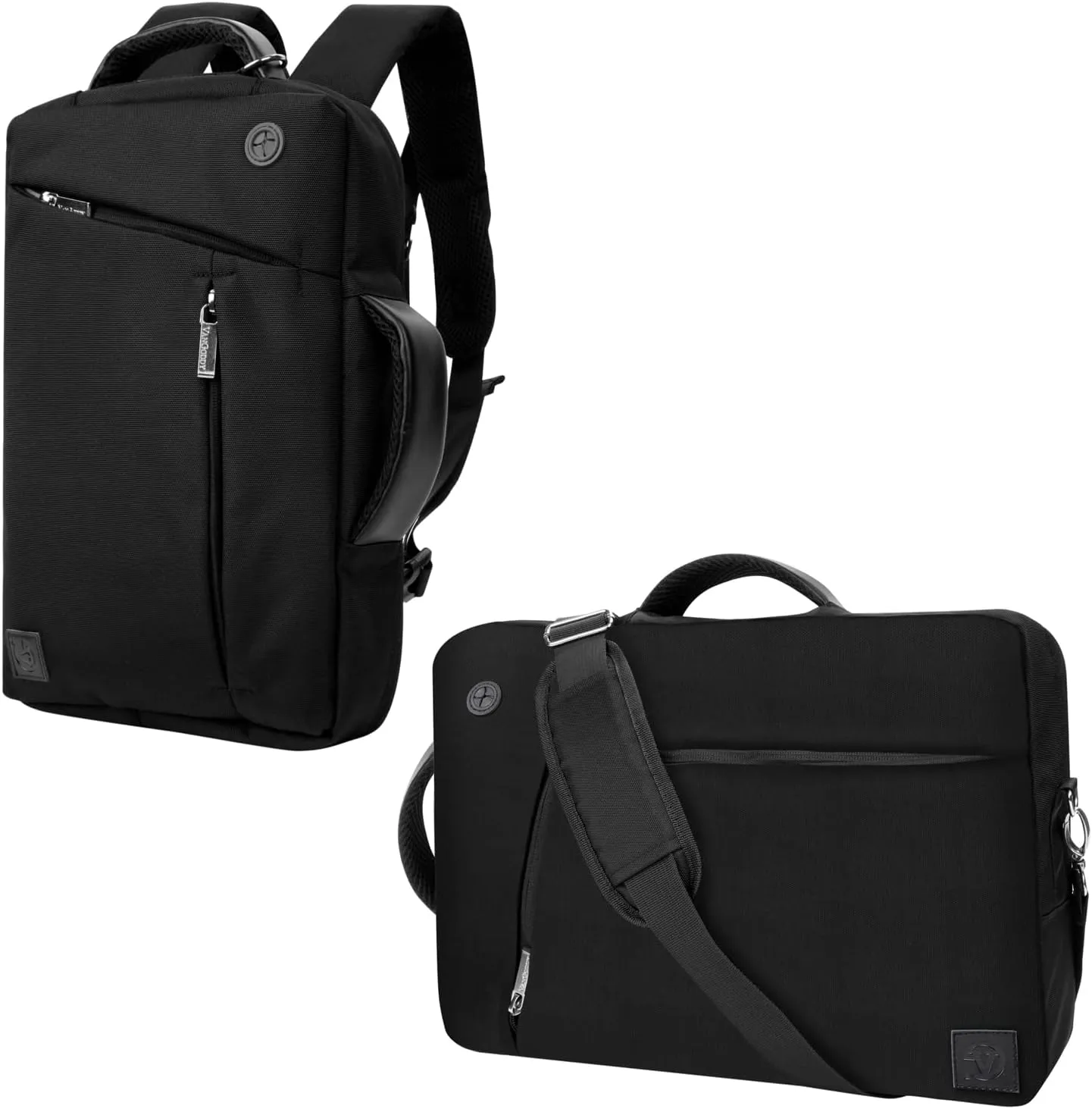 Vangoddy Slate 3-in-1 Universal 17.3 17-inch Covertible Laptop Messenger Shoulder Bag (Black)