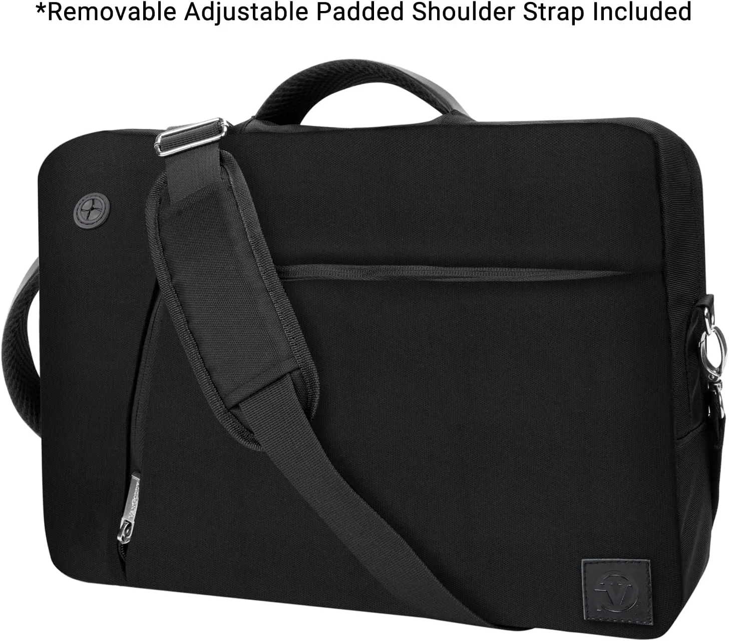 Vangoddy Slate 3-in-1 Universal 17.3 17-inch Covertible Laptop Messenger Shoulder Bag (Black)