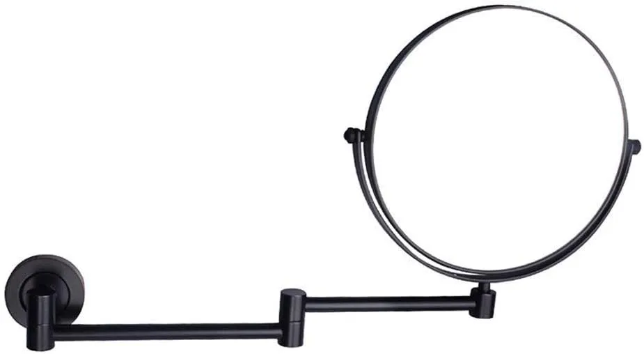 Vanity Mirror 8 Inch Double Sided Wall Mount Makeup Mirror with 10X Magnification, Two-Sided 360°Swivel Extendable Cosmetic Mirror Bathroom Shaving Mi