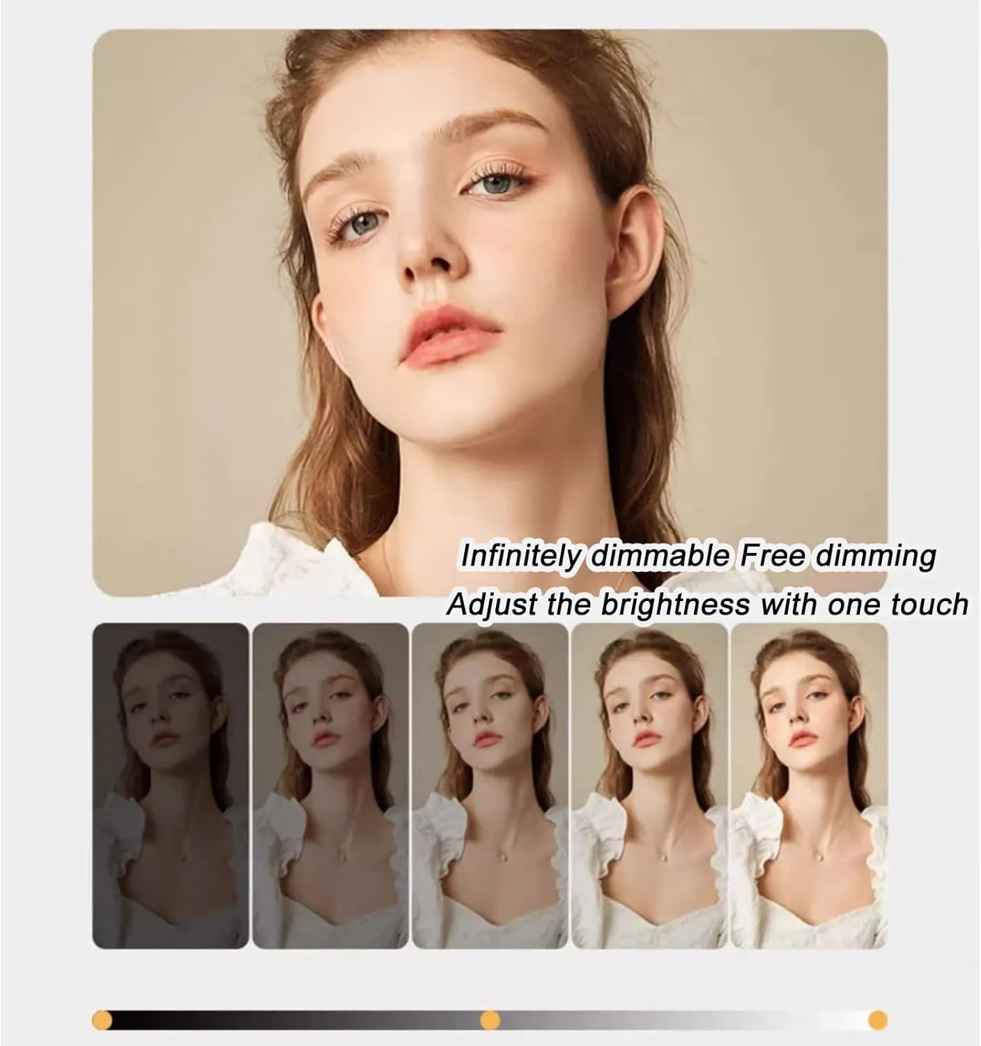 Vanity Mirror With Lights, Round LED Makeup Mirror, Lighted Makeup Mirror With Lights, Smart Touch Control Dimmable 3 Modes Light, Lighted Up Mirror For Makeup Desk, Bedroom, Dressing Room(30cm)