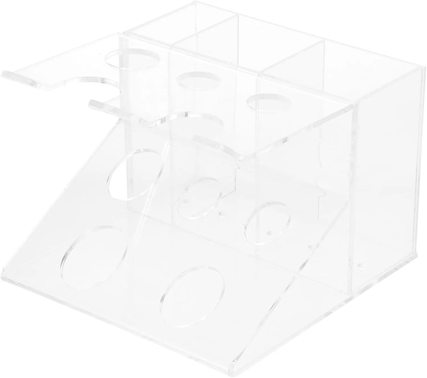 Vanity Organizer Acrylic Makeup Brush Holder Razor Storage Modern Space-efficient