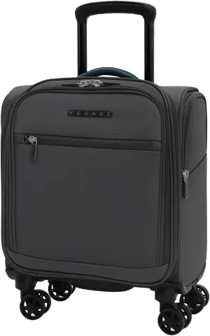 Verage Underseat Carry On Luggage with Wheels & USB Port,14 inch Wheeled Spinner Carry-on Luggages Bags for Airlines, Lightweight Overnight Suitcase for Men Women (14-Inch Compact Underseat Pro)