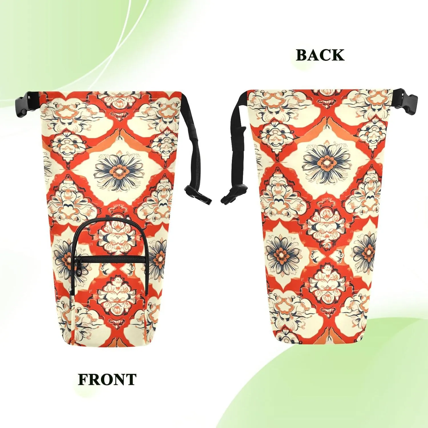 Versatile Insulated Water Bottle Bag, Fits 20oz-40oz Bottles, Lightweight & Adjustable for Commuting, Travel, Hiking & Outdoor Adventures, Eastern Totem (5)