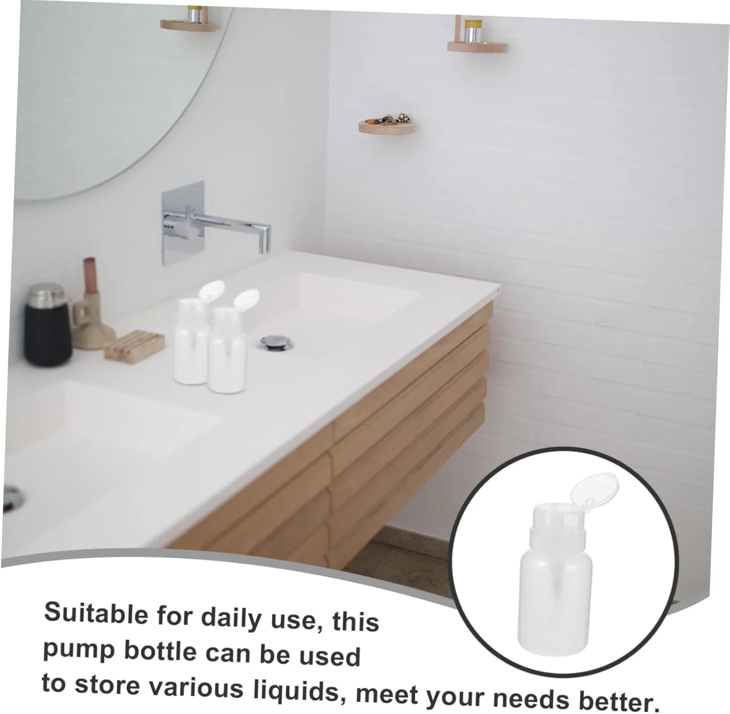 VICASKY 12pcs Refillable Pump Bottles Makeup Remover Dispensers for Travel Restaurants Home Use Lightweight Design Easy-Press Function Transparent