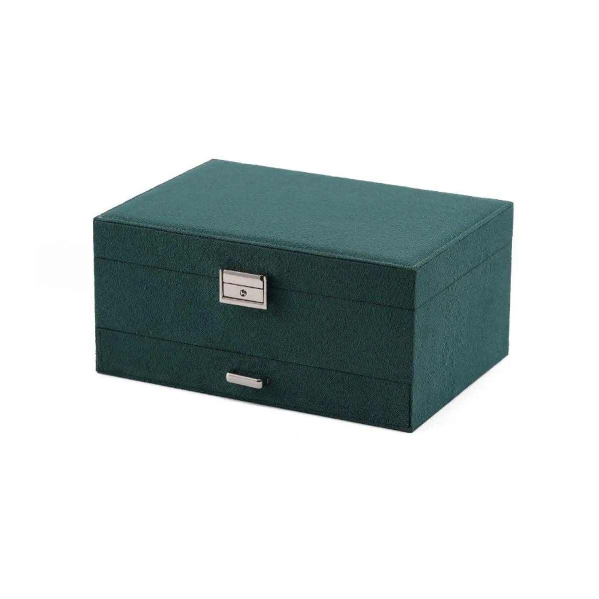 Vintage Triple Jewellery Storage Box Multifunctional Organizer Jewellery Case