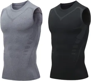 Vitrumite Compression Shirt, Cozy Breezy Fat Burning Shapewear, Slimming Body Shaper Vest for Men