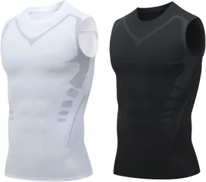 Vitrumite Compression Shirt, Cozy Breezy Fat Burning Shapewear, Slimming Body Shaper Vest for Men