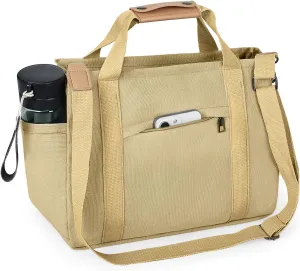 VIWIME Canvas Tote Bag for Women With Pockets, Cute Crossbody Shoulder Purses Mommy Handbag for Work Travel