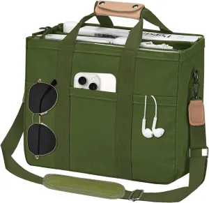 VOFANK Canvas Tote Bag for Women with Zipper and Compartments Large Work Bible Bag Crossbody Shoulder Bag Travel Handbag