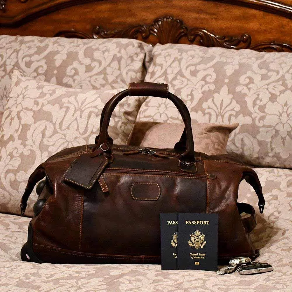 Voyager Wheeled Duffle #7520 (Brown) 18 x 13 x 9