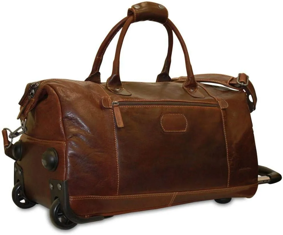 Voyager Wheeled Duffle #7520 (Brown) 18 x 13 x 9