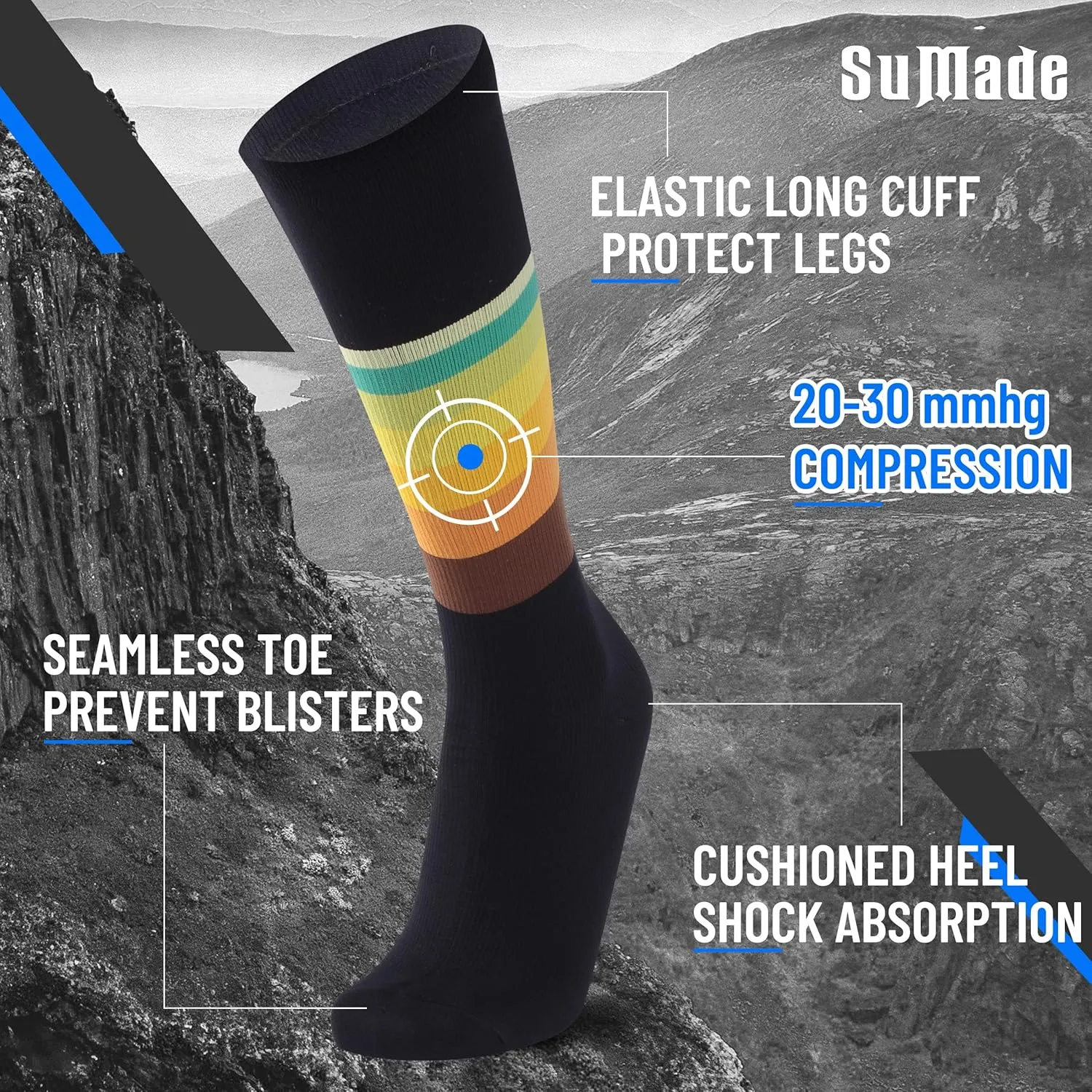 Waterproof Socks, Men Women Knee High Hiking Kayaking Socks 1 Pair
