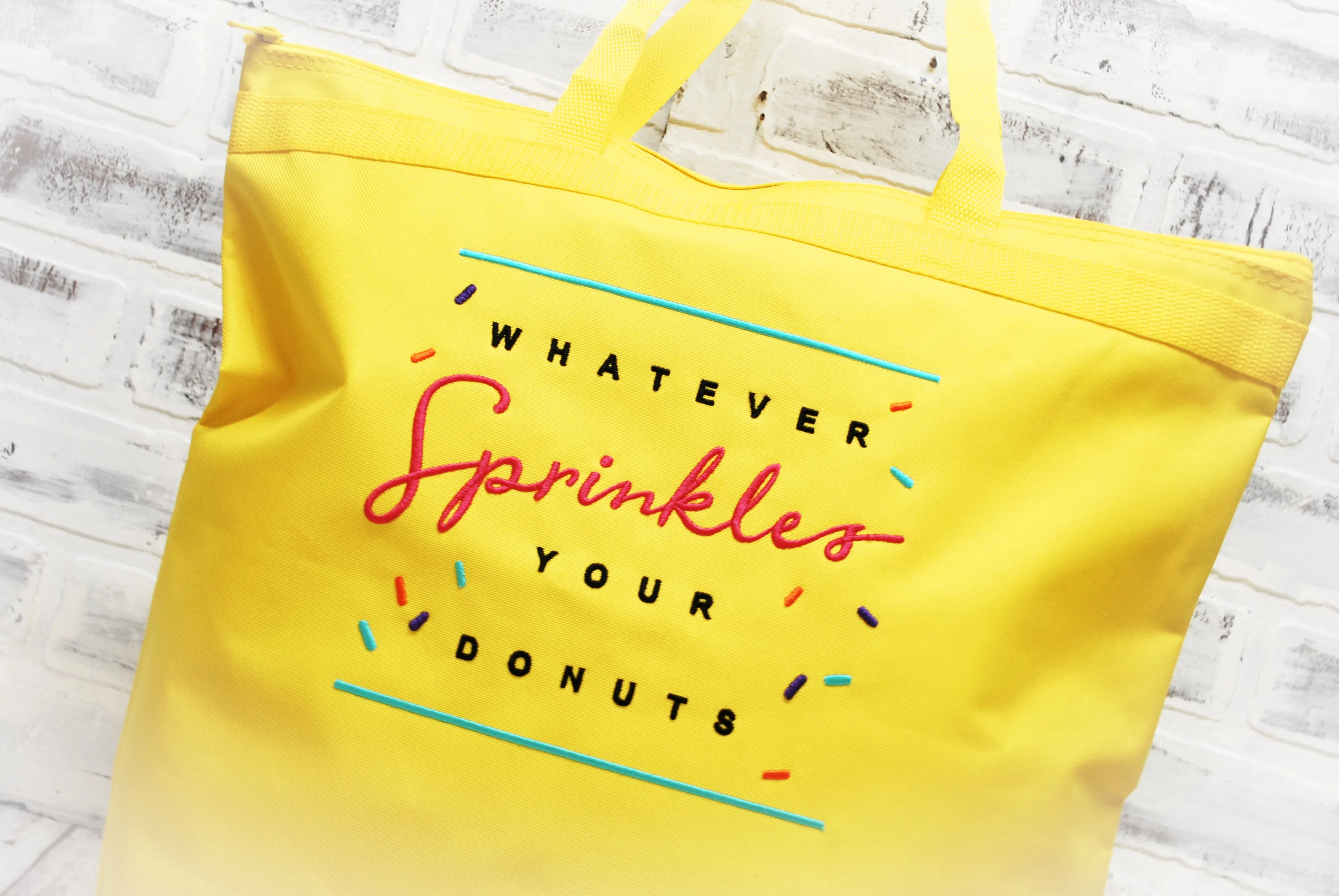 Whatever Sprinkles Your Donuts Personalized Tote Bag