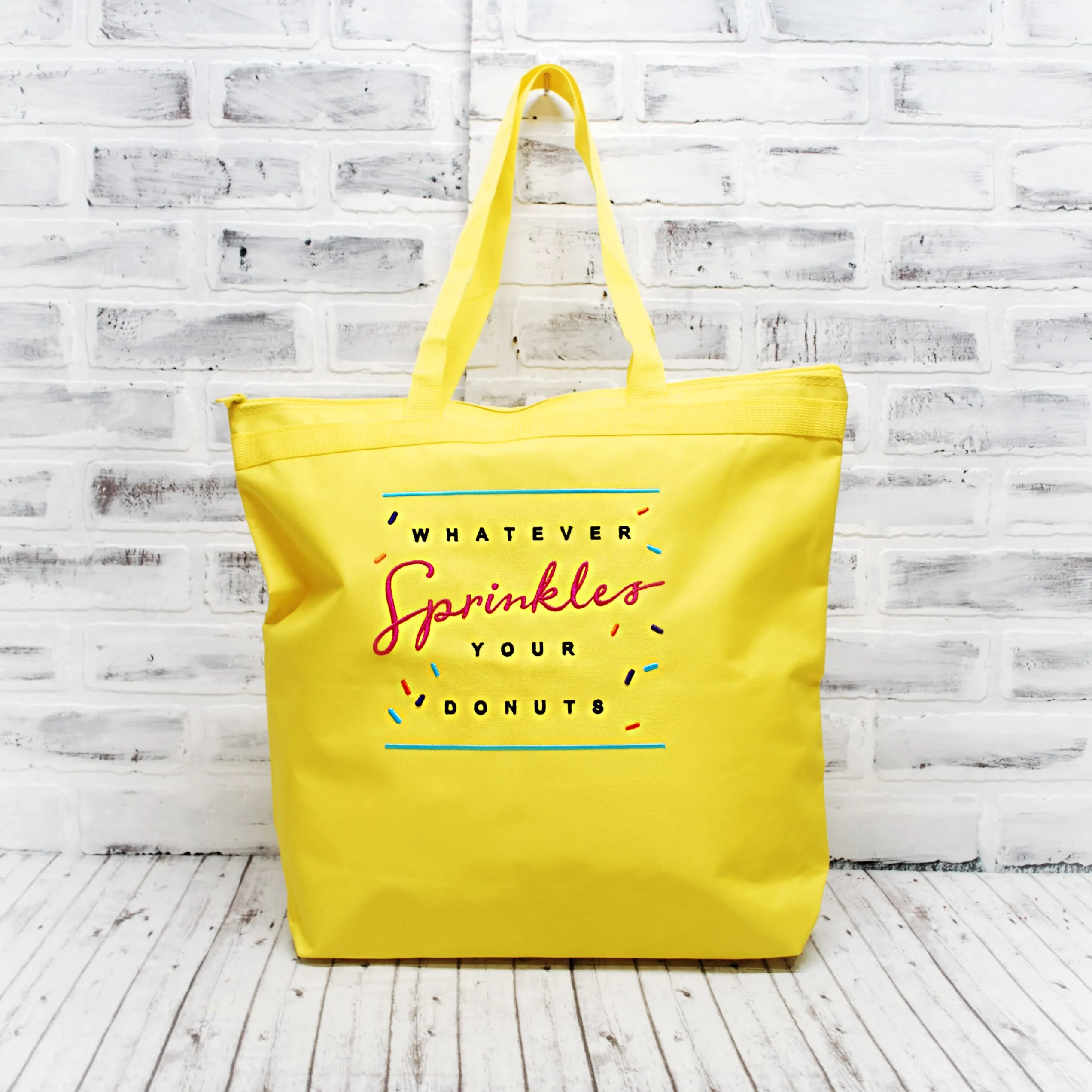 Whatever Sprinkles Your Donuts Personalized Tote Bag
