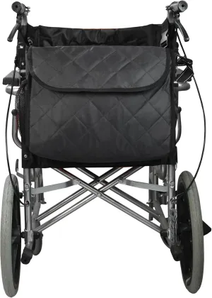 Wheelchair Rear Back Bag, Waterproof Wheelchair Bag Hang on Back Backpack Messenger Storage Bag for Men, Women (Black)