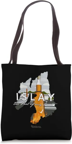 Whisky Design Islay Peat of My Heart Bottle of Whisky Tote Bag