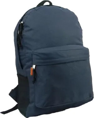Wholesale Classic Backpack 18 inch Basic Bookbag Padded Back Bulk Cheap Simple Schoolbag Promotional Backpacks Non Profit Student School Book Bags Daypack Navy Case Lot 30pcs