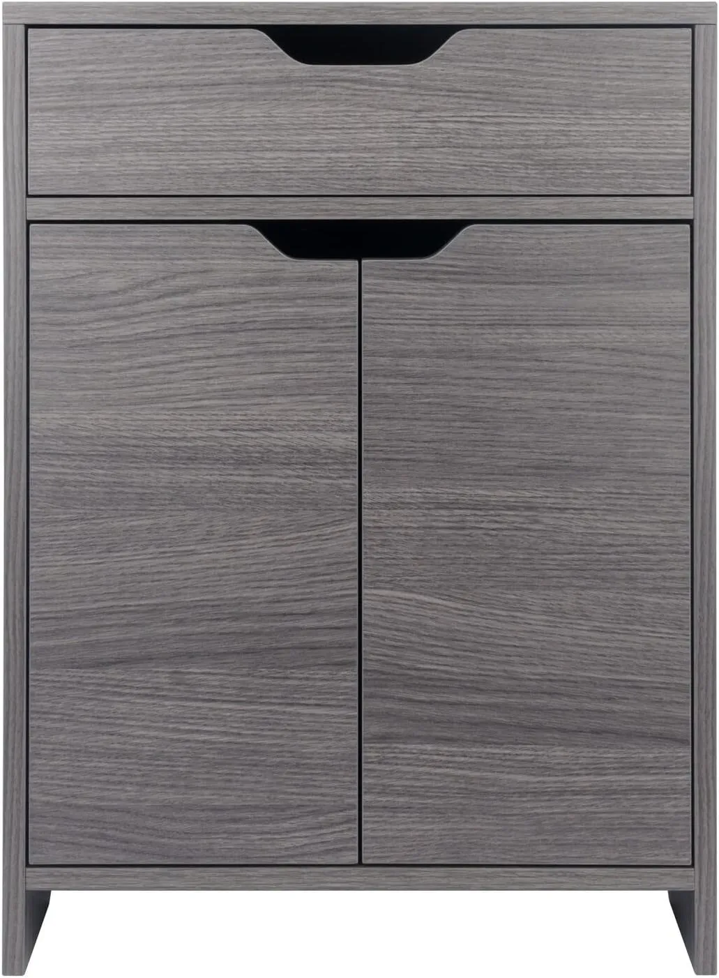 Winsome Wood Nova 1-Drawer Storage Cabinet - Charcoal