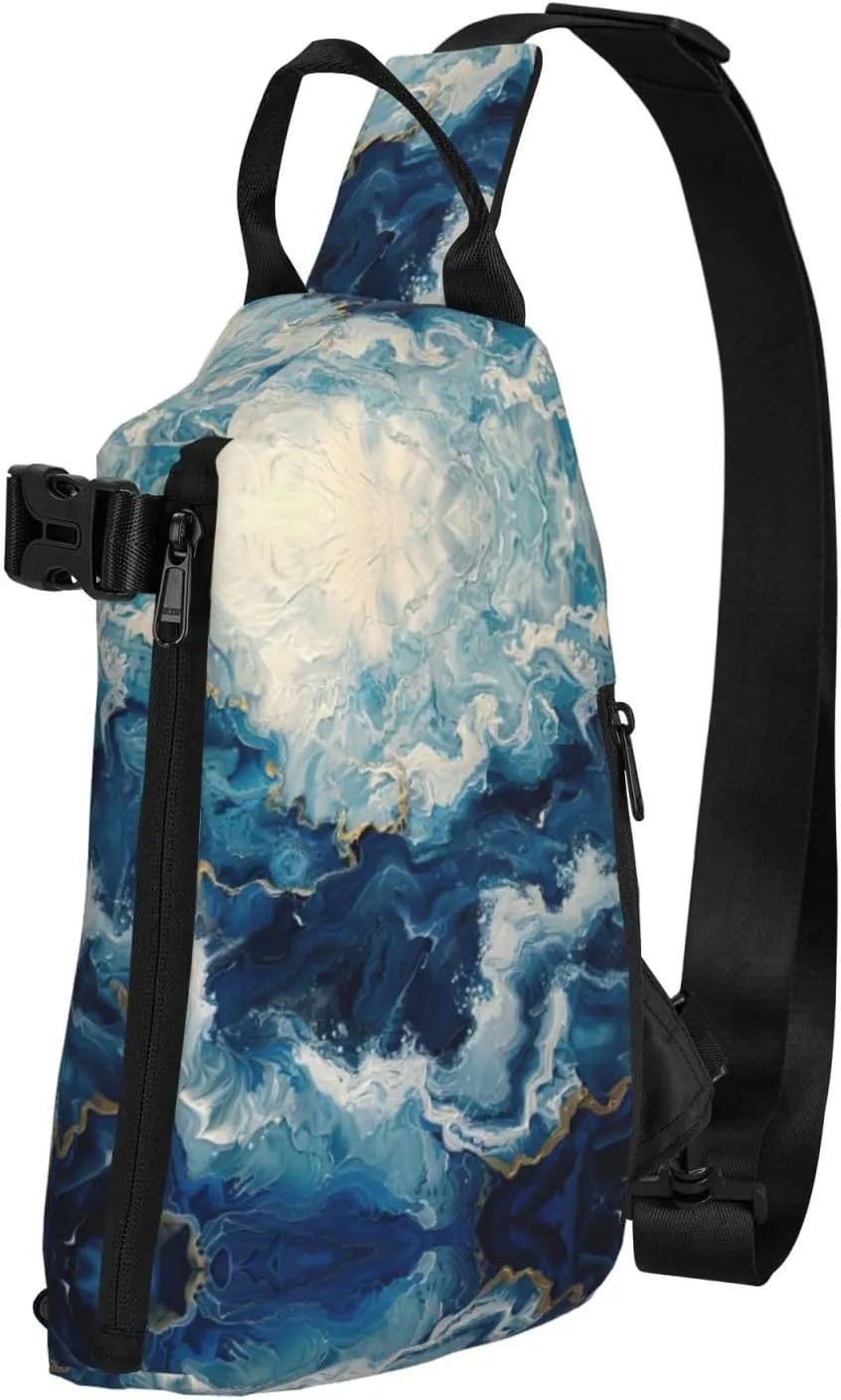 Within The Tides Print Trend Casual Crossbody Chest Bag Multipurpose Cross Body Shoulder Bag