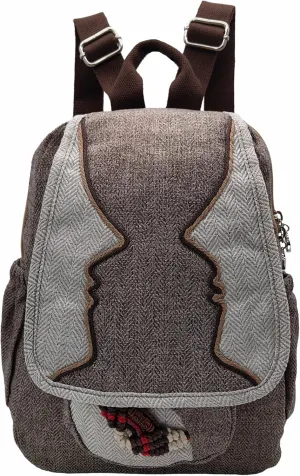 Womens Hippie Cotton Hemp Cloth Backpack Boho Vintage Embroidered Casual Purse