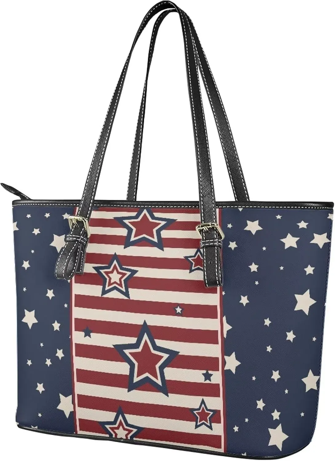Womens Large Zipper Tote Bag with Pockets Personalized Tote Bags Leather