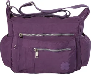 Women's Lightweight Cross Body Handbag - Large Size Multipocket Light Waterproof Fabric Messenger Bag - Kiana