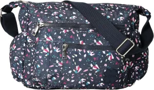 Women's Lightweight Cross Body Handbag - Large Size Multipocket Light Waterproof Fabric Messenger Bag - Kiana