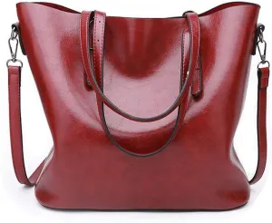 Women's PU Lychee One-shoulder Diagonal Bag Middle-aged and Elderly Mothers Tote