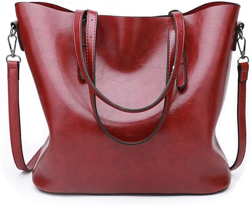 Women's PU Lychee One-shoulder Diagonal Bag Middle-aged and Elderly Mothers Tote