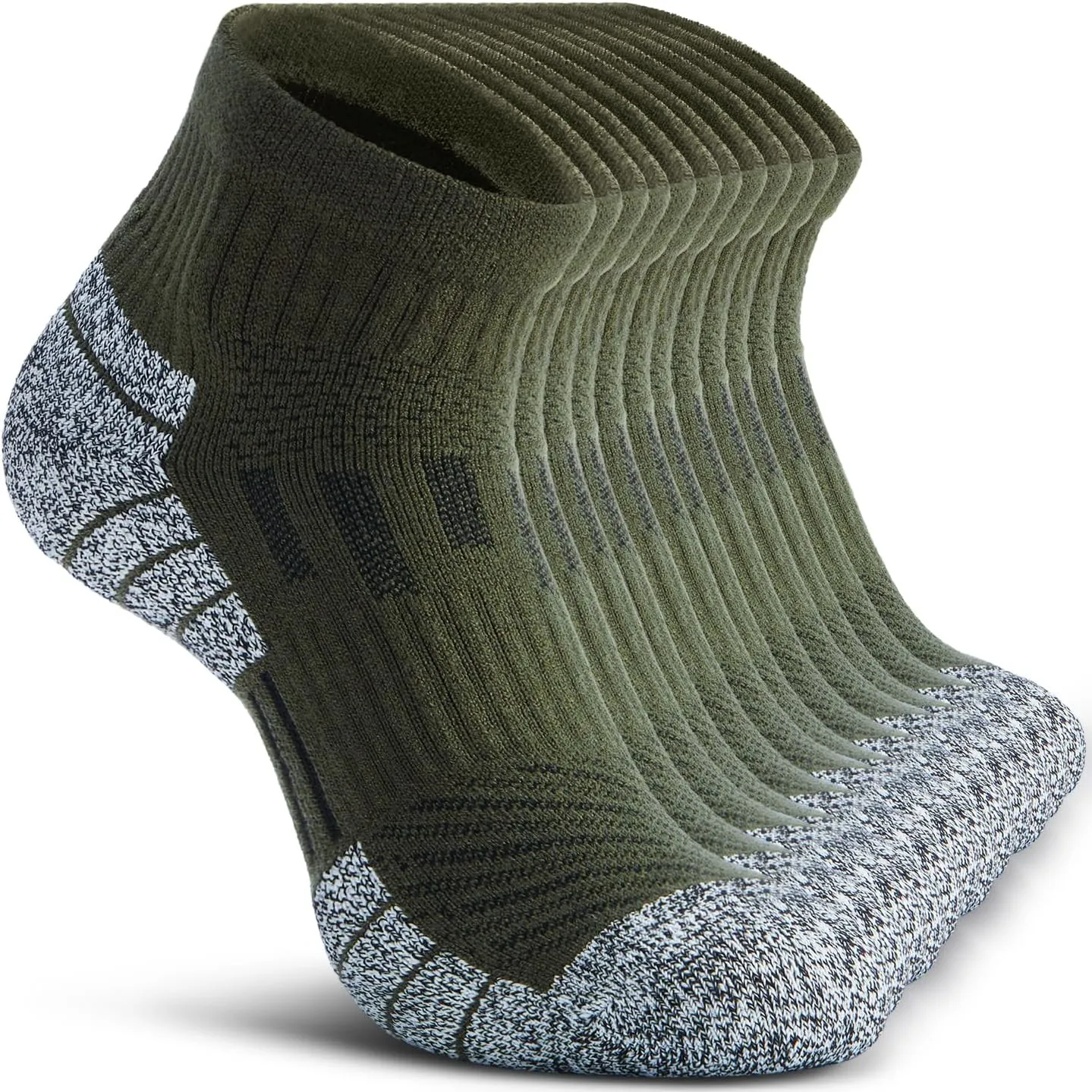 Wool Compression Ankle Socks - Cozy Cushioned Hiking Running for Men Women - Thick Warm Durable