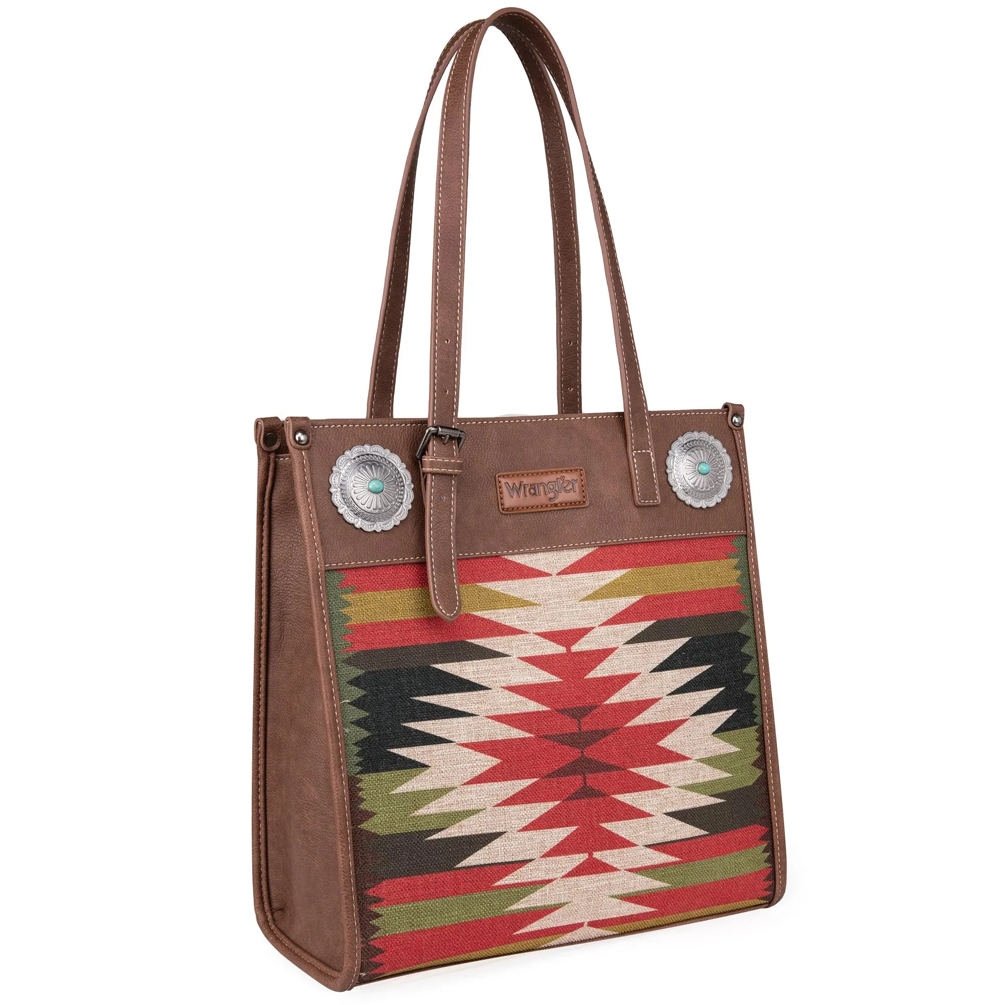 Wrangler Aztec Concealed Carry Tote - Brown