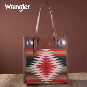 Wrangler Aztec Concealed Carry Tote - Brown
