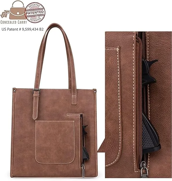 Wrangler Aztec Concealed Carry Tote - Brown