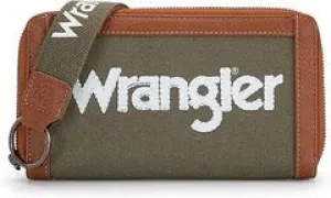 Wrangler Logo Wallet/Wristlet -Army