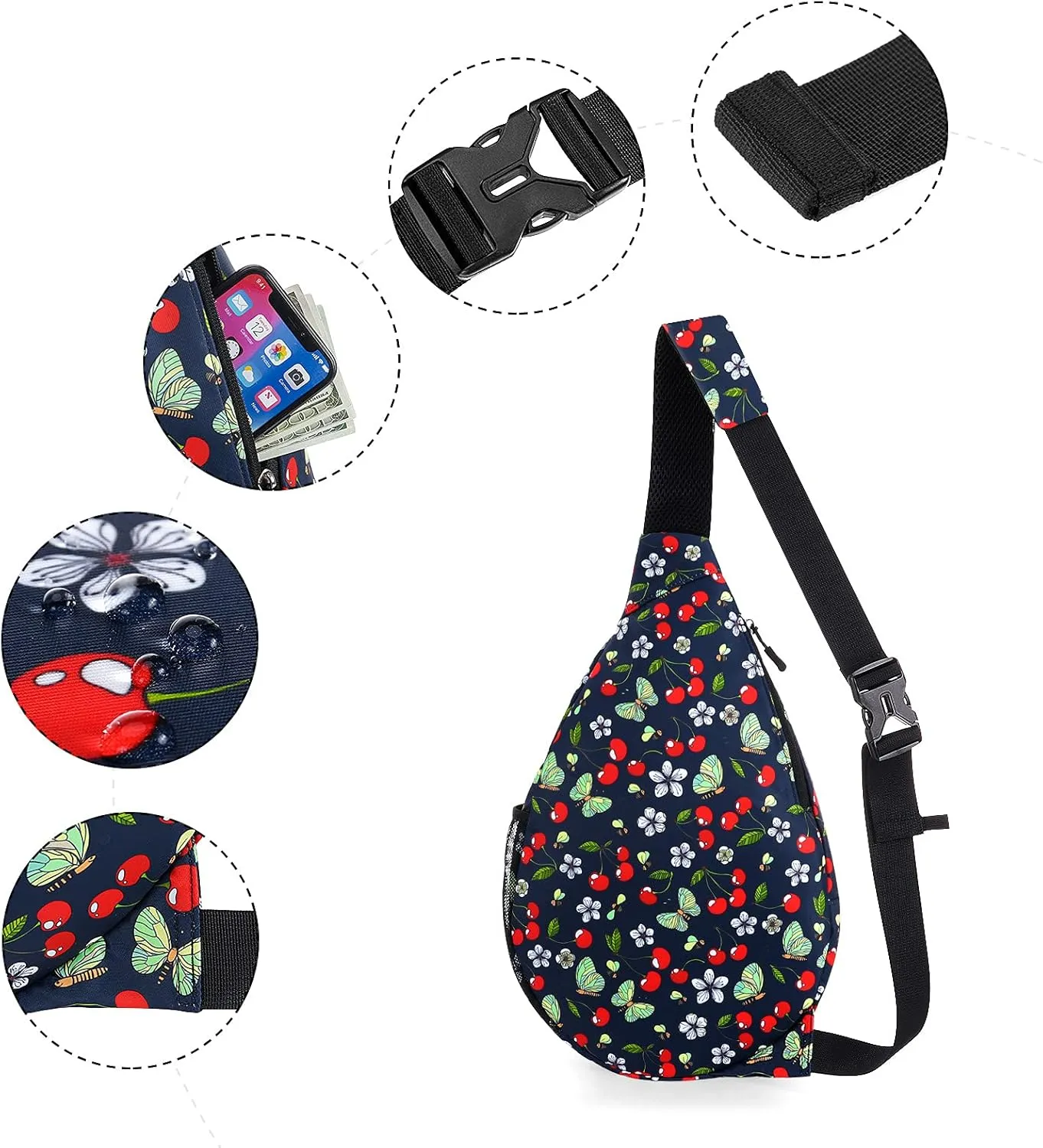 XEYOU Unisex Sling Bag Multipurpose Crossbody Shoulder Bag Travel Chest Pack for Men Women Lightweight Casual Daypacks