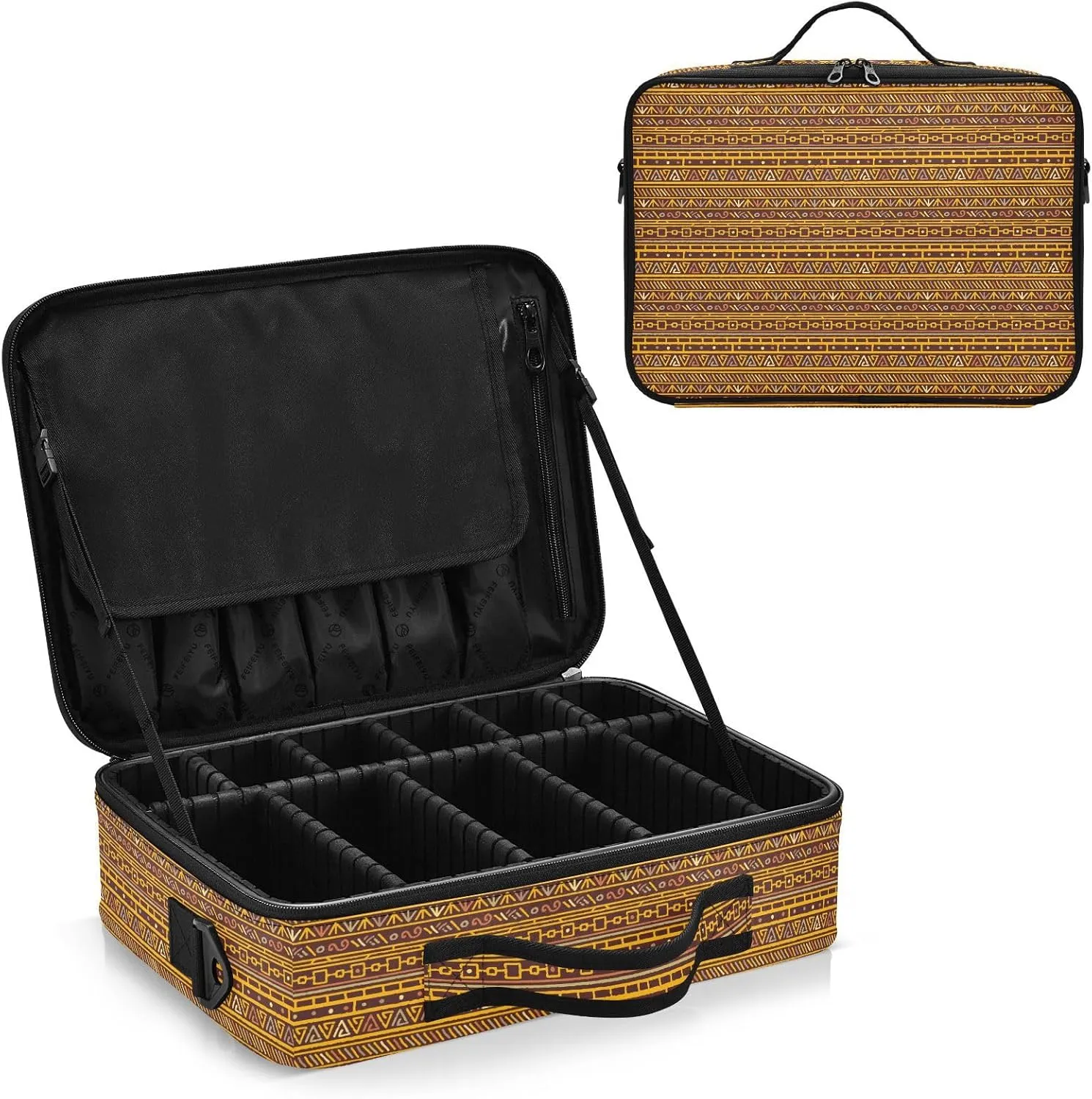 XL Hard Shell Large Portable Zipper Makeup Bag for Travel