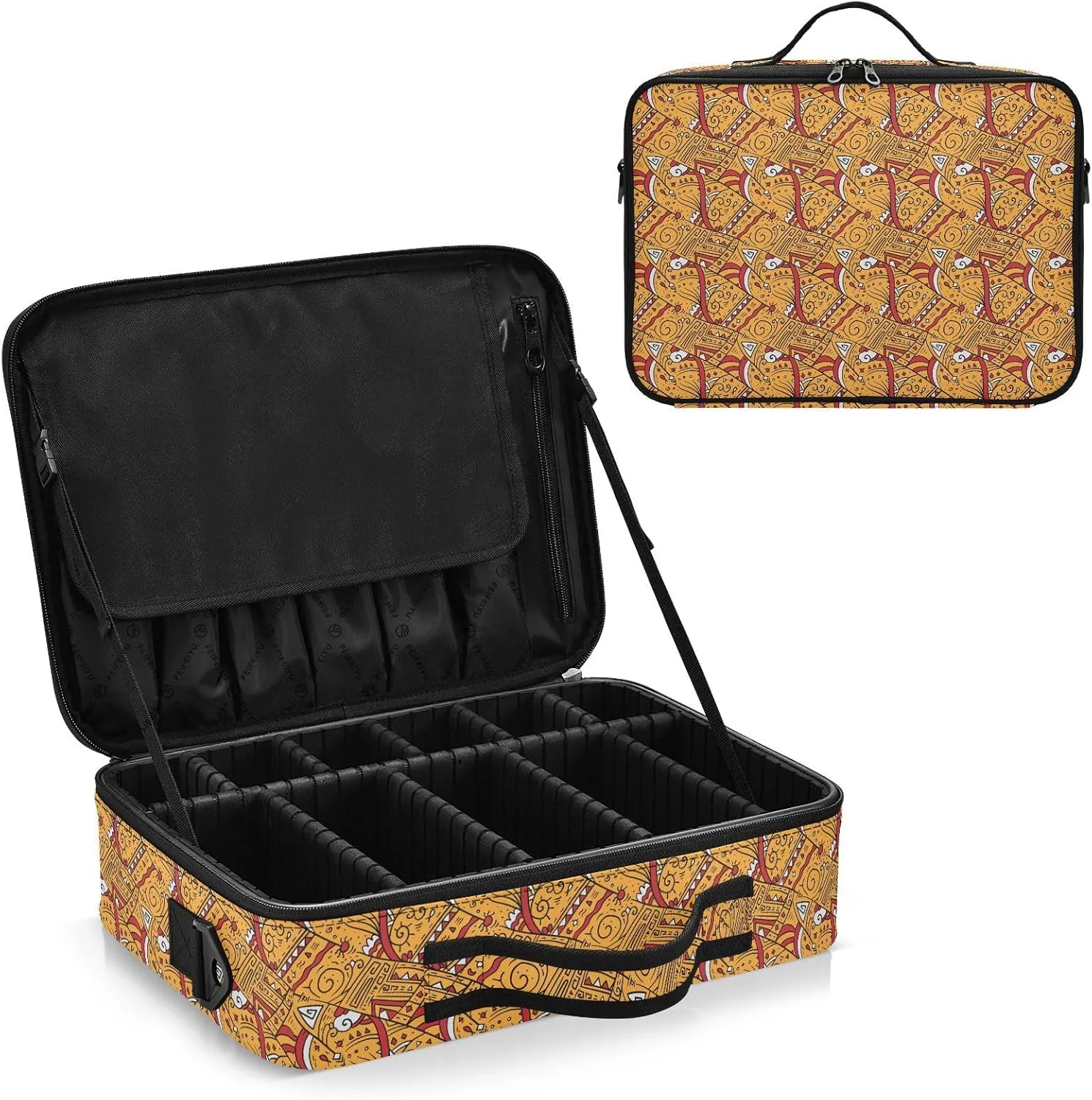 XL Hard Shell Large Portable Zipper Makeup Bag for Travel