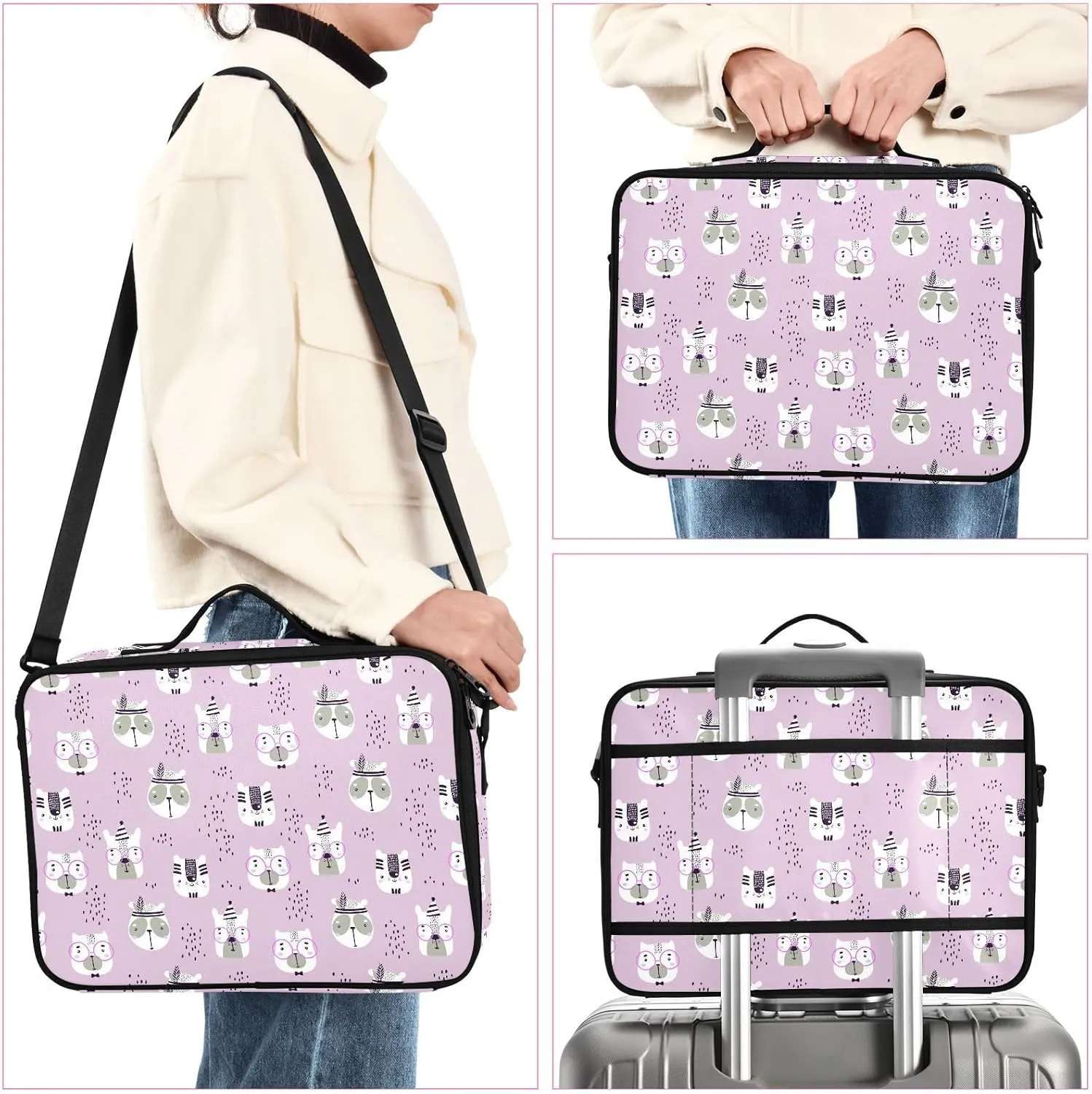XL Hard Shell Makeup Bag Travel Toiletry Makeup Organizer for Women
