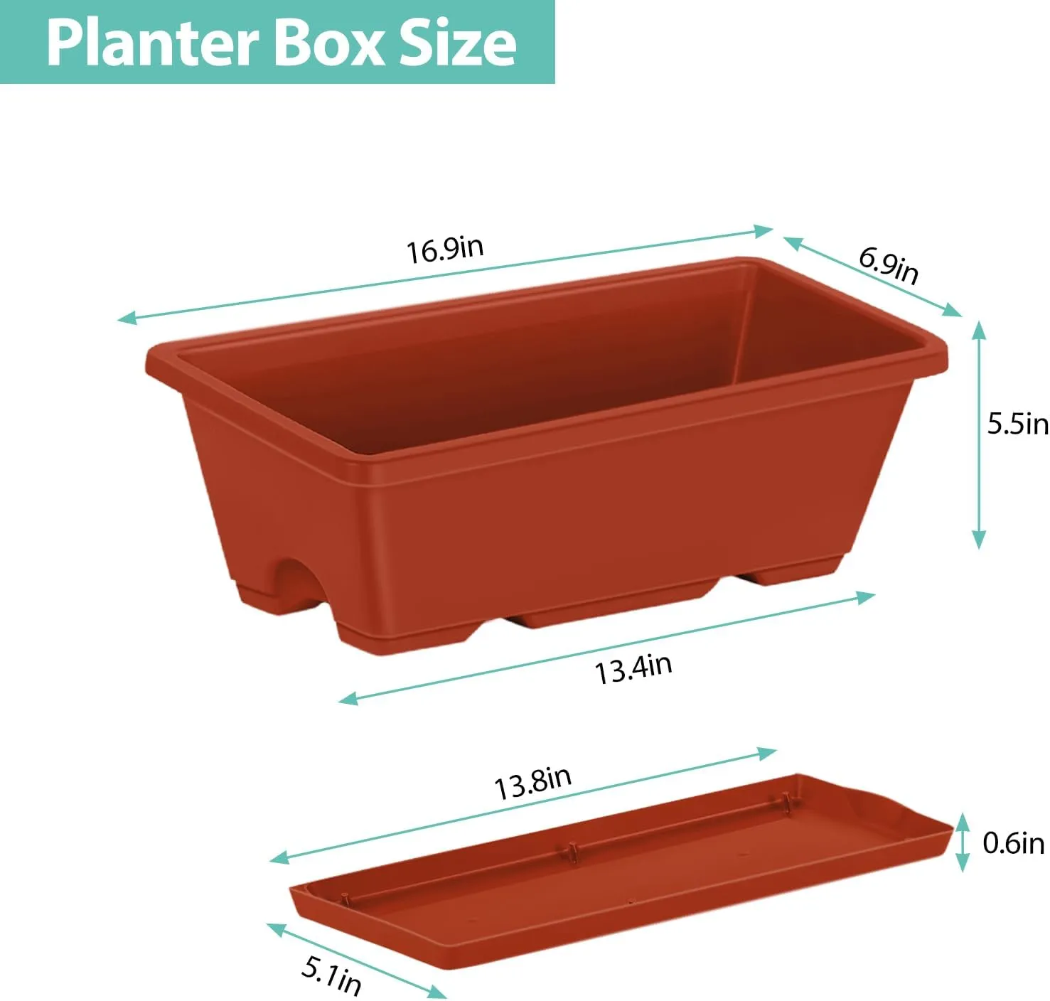 YBING Elevated Garden Bed with Wheels Outdoor 42x17x30in Elevated Raised Planter Box Stand 6 Pocket Herb Garden Planter with Storage Shelf for Balcony Patio, Red