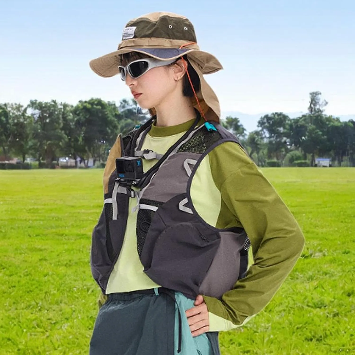 YIJU Hydration Vest Backpack with Multiple Pockets,Large Capacity,Water Pack for Men Women for Trail Biking Climbing Race Jogging