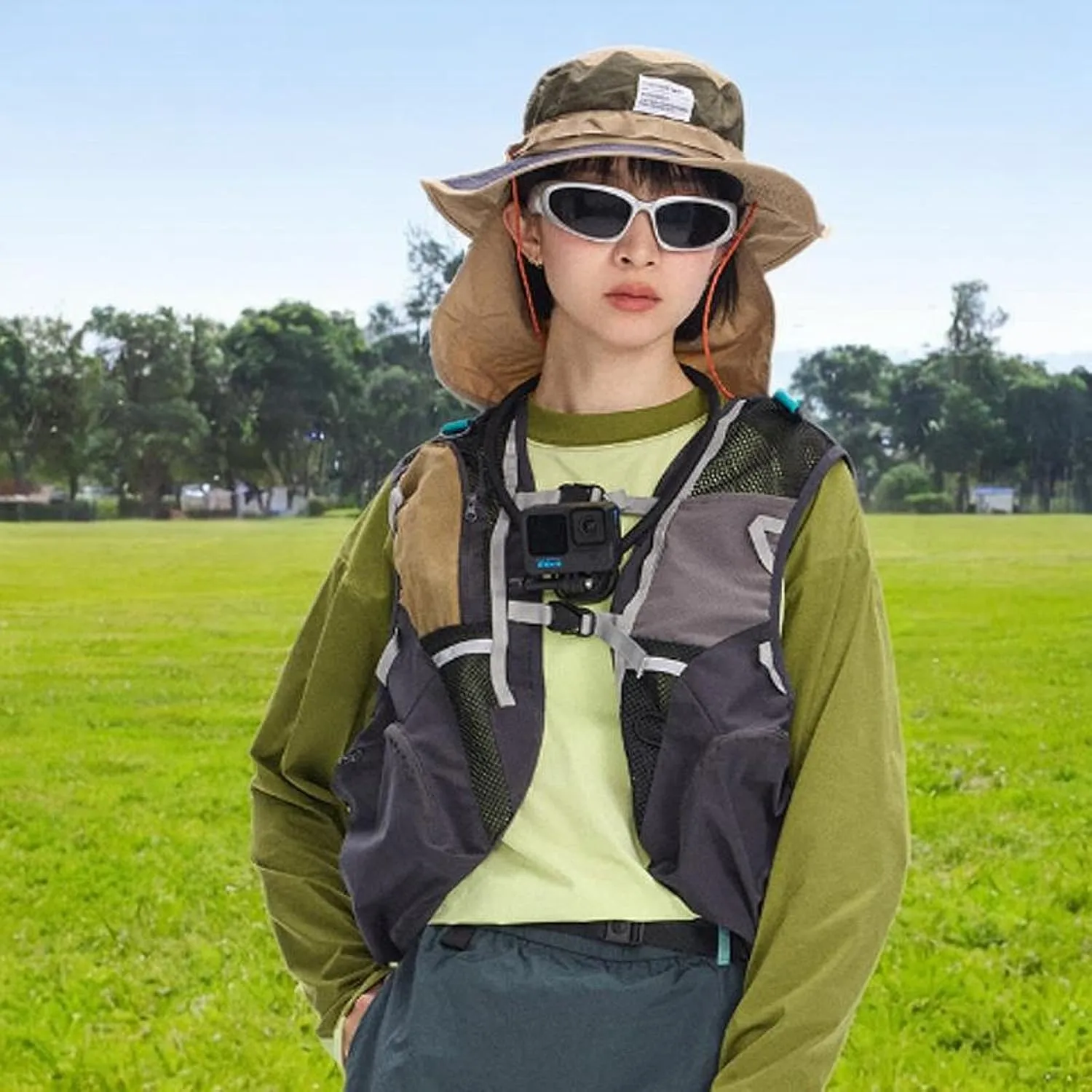 YIJU Hydration Vest Backpack with Multiple Pockets,Large Capacity,Water Pack for Men Women for Trail Biking Climbing Race Jogging