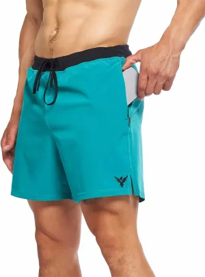 YOGA CROW 5" Men's Yoga Shorts –Mens Athletic Shorts with Zipper Pockets, Breathable Liner, Mens Running Shorts, Hot Yoga