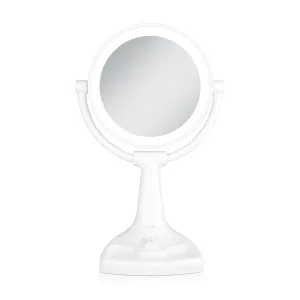 Zadro 11" Fluorescent Lighted Makeup Mirror with 10X/1X Magnification and Tray