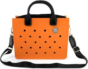 Z&S EVA Tote Beach Bag for Women,Crossbody or shoulder Handbag,Removable Zipper Closure pouche,Waterproof and Washable