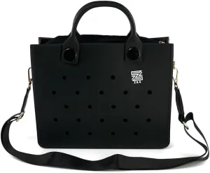 Z&S EVA Tote Beach Bag for Women,Crossbody or shoulder Handbag,Removable Zipper Closure pouche,Waterproof and Washable